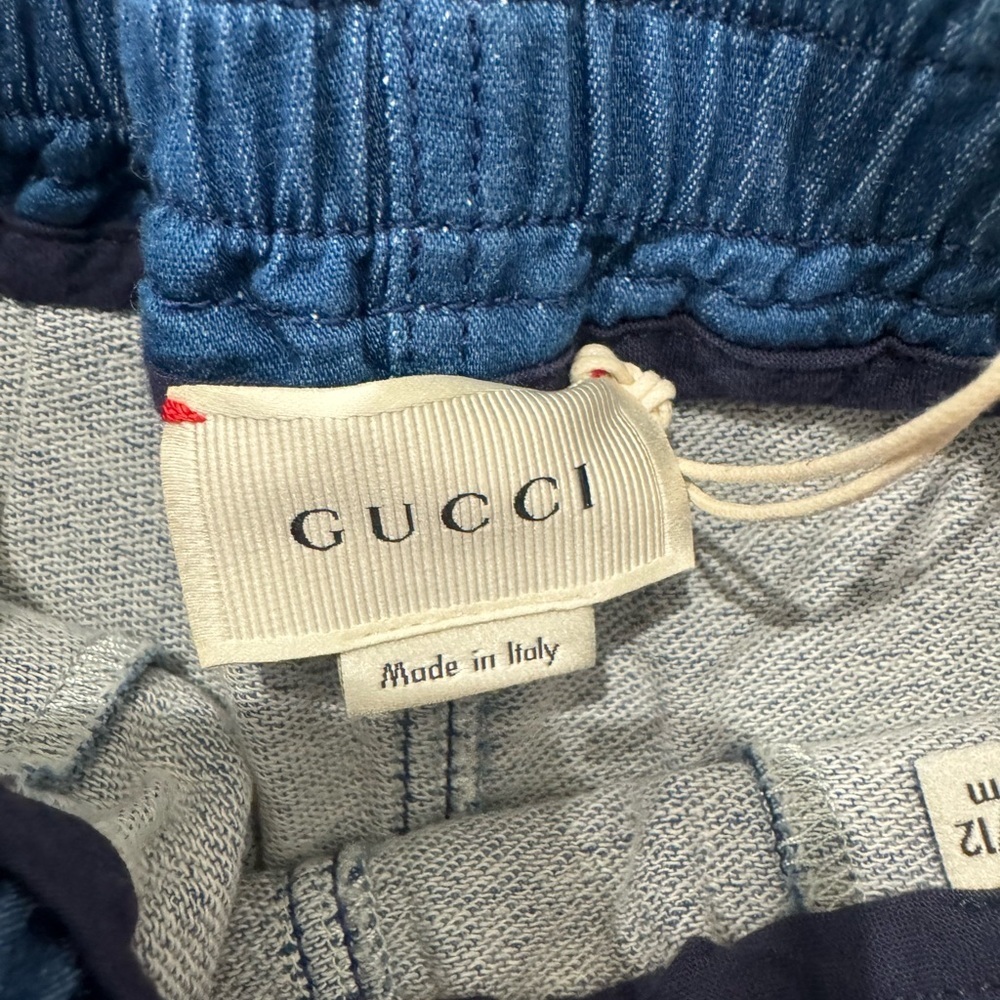 Gucci Kids Blue Jogger Pants size 9-12 months - Picture 2 of 5